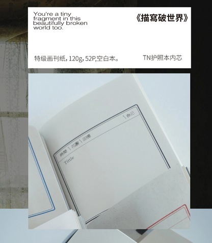 Inserts pour carnet de voyage « Nullthing »