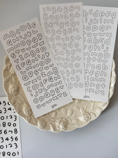 Ada‘s Pick-Alphabet &Numbers Stickers Set