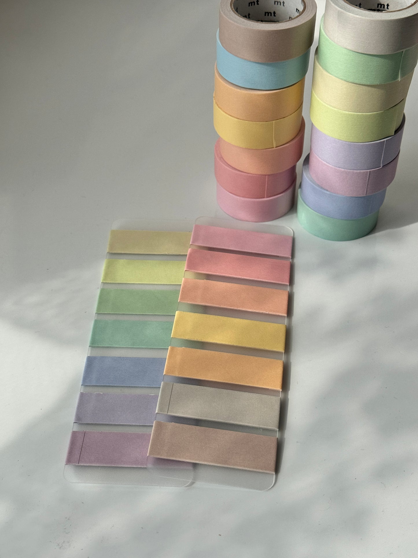 mt Washi Tape – Couleurs unies pastel (lot de 15)