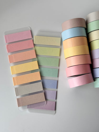 mt Washi Tape – Couleurs unies pastel (lot de 15)